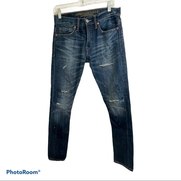 American Eagle Outfitters mens distressed jeans Size 28/30 . Straight leg - Picture 1 of 8